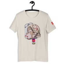 HEATHER DUST - Double Look Unisex T-Shirt Artistic Statement - Lluís Barbadillo