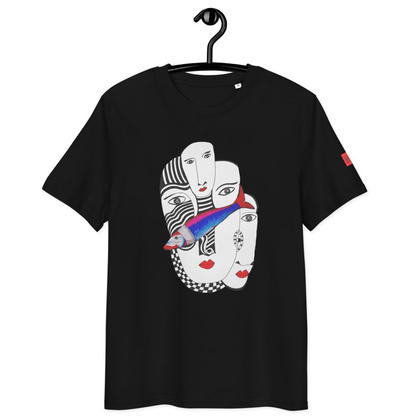 BLACK - Convergence of Minds - Unisex organic cotton t-shirt - Lluís Barbadillo