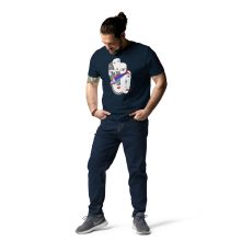 FRENCH NAVY - Convergence of Minds - Unisex organic cotton t-shirt - Lluís Barbadillo