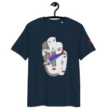 FRENCH NAVY - Convergence of Minds - Unisex organic cotton t-shirt - Lluís Barbadillo