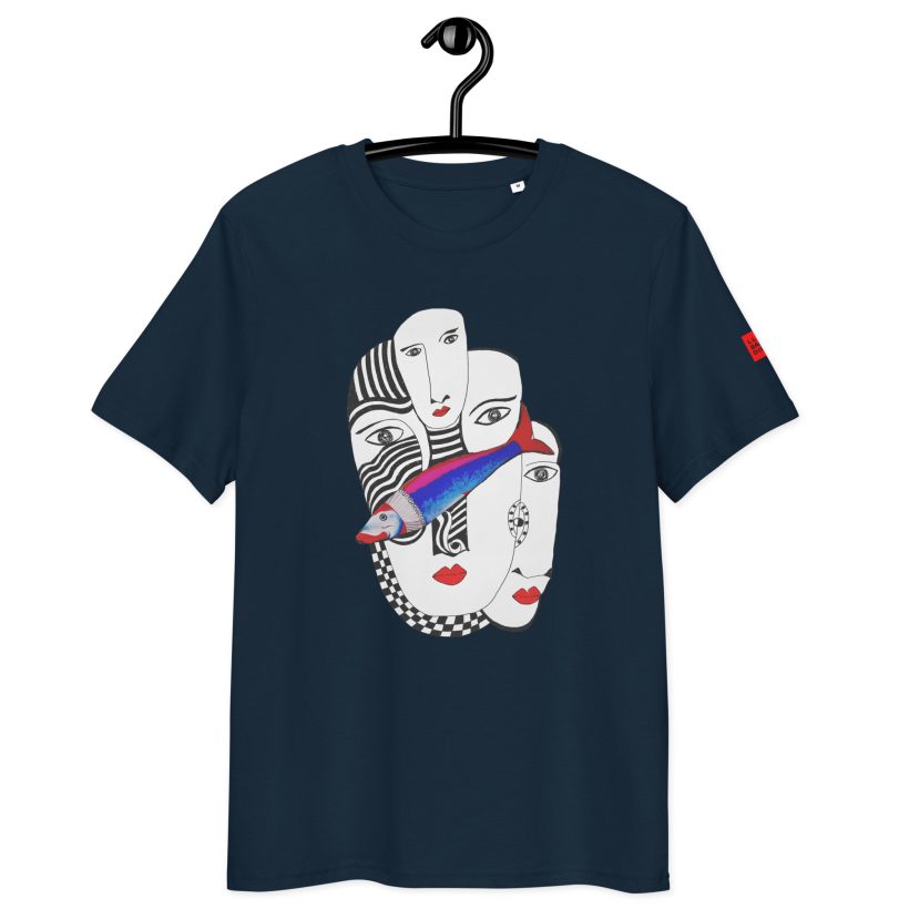 FRENCH NAVY - Convergence of Minds - Unisex organic cotton t-shirt - Lluís Barbadillo