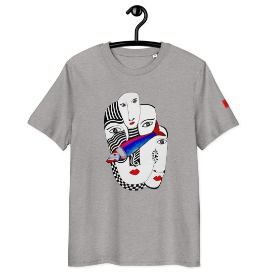 HEATHER GREY - Convergence of Minds - Unisex organic cotton t-shirt - Lluís Barbadillo