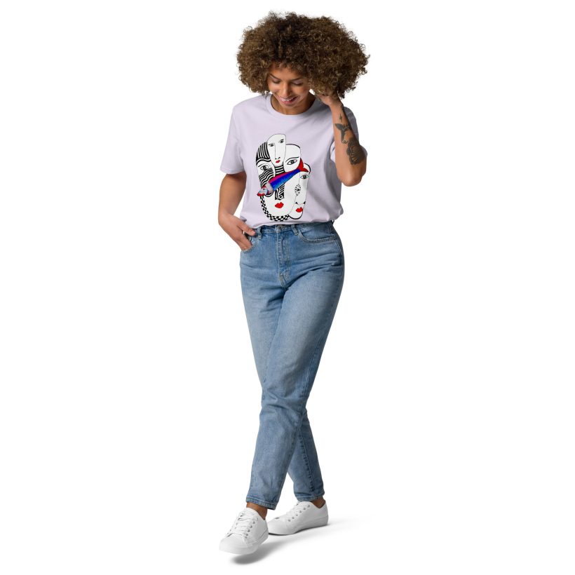 LAVENDER - Convergence of Minds - Unisex organic cotton t-shirt - Lluís Barbadillo