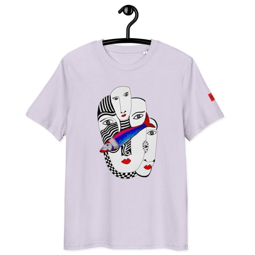 LAVENDER - Convergence of Minds - Unisex organic cotton t-shirt - Lluís Barbadillo